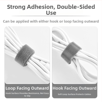 Nylon kábelrendező Velcro kötőkkel az asztali kábelek rendezésére