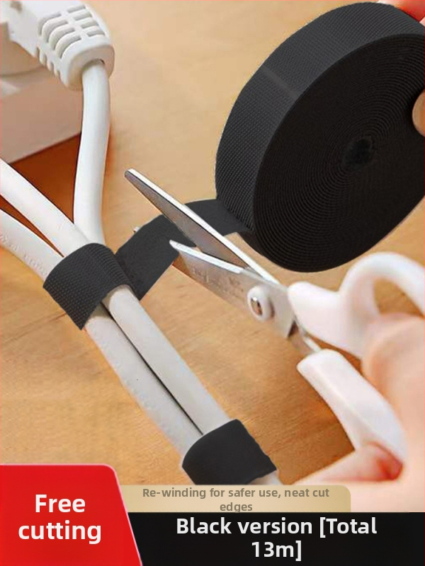 Nylon kábelrendező Velcro kötőkkel az asztali kábelek rendezésére