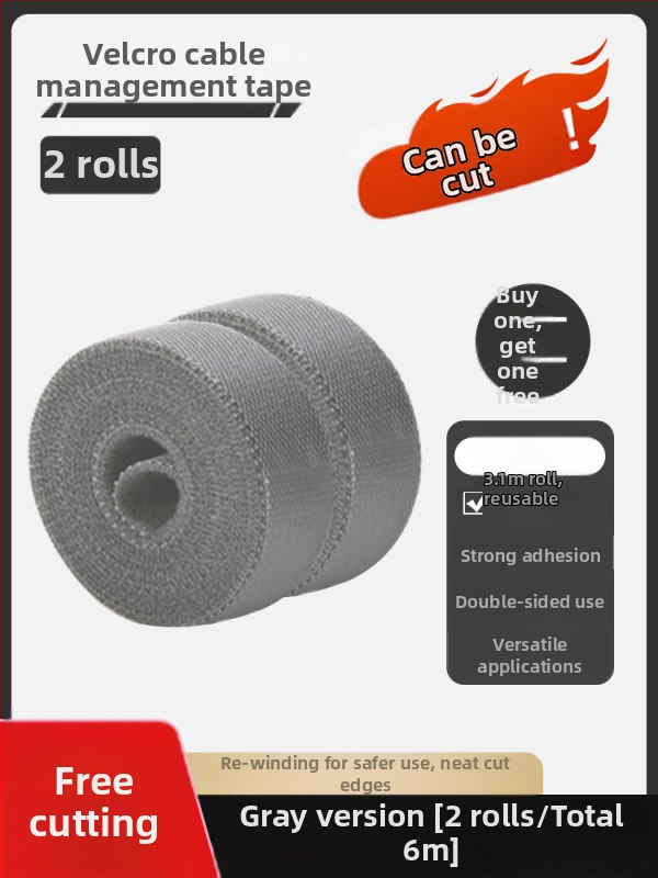 Nylon kábelrendező Velcro kötőkkel az asztali kábelek rendezésére