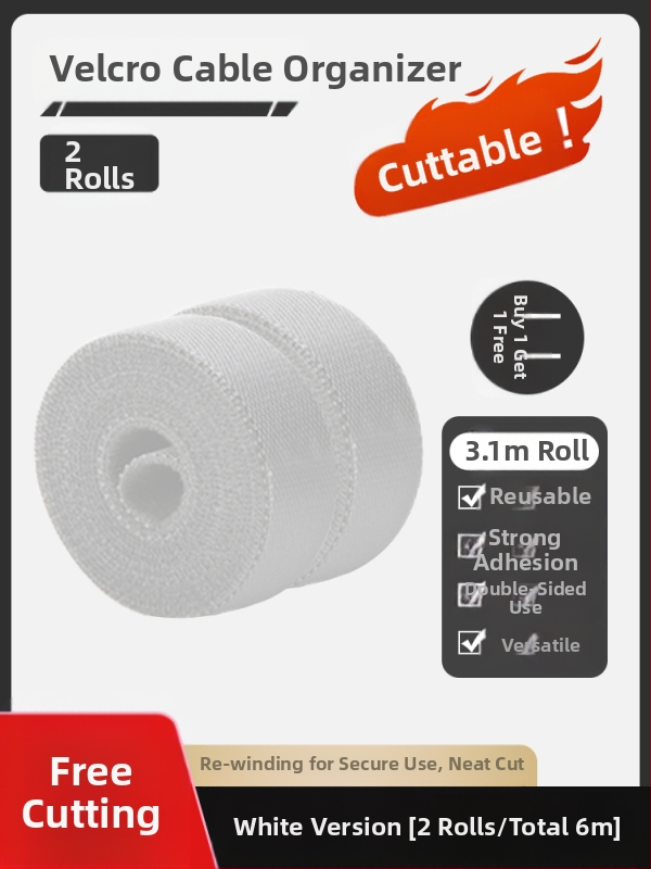 Nylon kábelrendező Velcro kötőkkel az asztali kábelek rendezésére