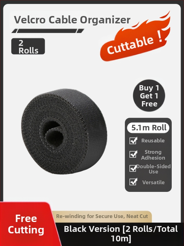 Nylon kábelrendező Velcro kötőkkel az asztali kábelek rendezésére