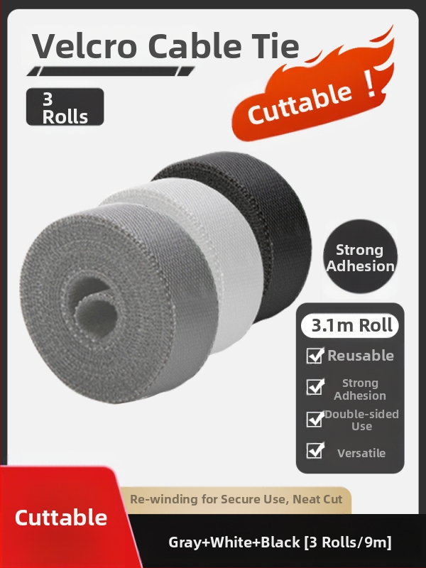 Nylon kábelrendező Velcro kötőkkel az asztali kábelek rendezésére