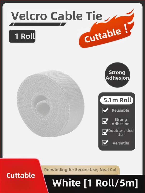 Nylon kábelrendező Velcro kötőkkel az asztali kábelek rendezésére