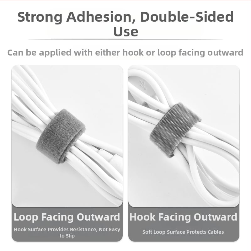 Nylon kábelrendező Velcro kötőkkel az asztali kábelek rendezésére