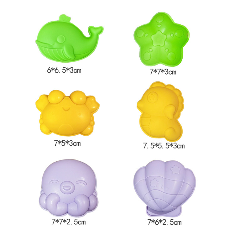 Paplūdimių smėlio žaidimų komplektas su sulankstomu kibiru, kastuvu ir smėlio laikrodžio priedais – iš plastiko, vaikams 4–6 metų