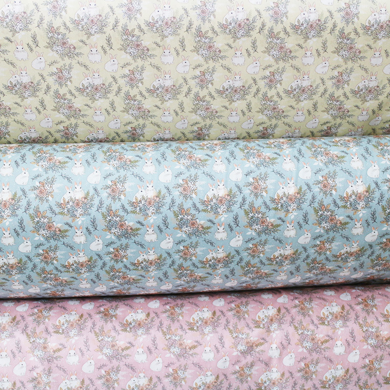 Amerikas sērija: 40s twill kokvilnas audums zīdaiņu apģērbiem – mazs ziedu raksts, līmēta drukāšana, 100% kokvilna