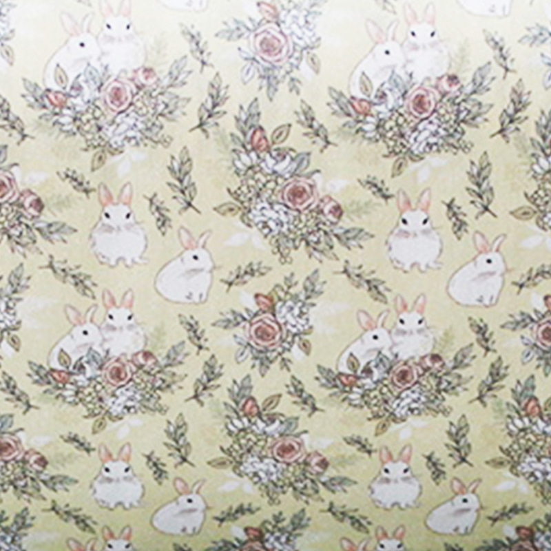 Amerikas sērija: 40s twill kokvilnas audums zīdaiņu apģērbiem – mazs ziedu raksts, līmēta drukāšana, 100% kokvilna