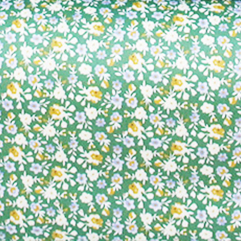 Amerikas sērija: 40s twill kokvilnas audums zīdaiņu apģērbiem – mazs ziedu raksts, līmēta drukāšana, 100% kokvilna