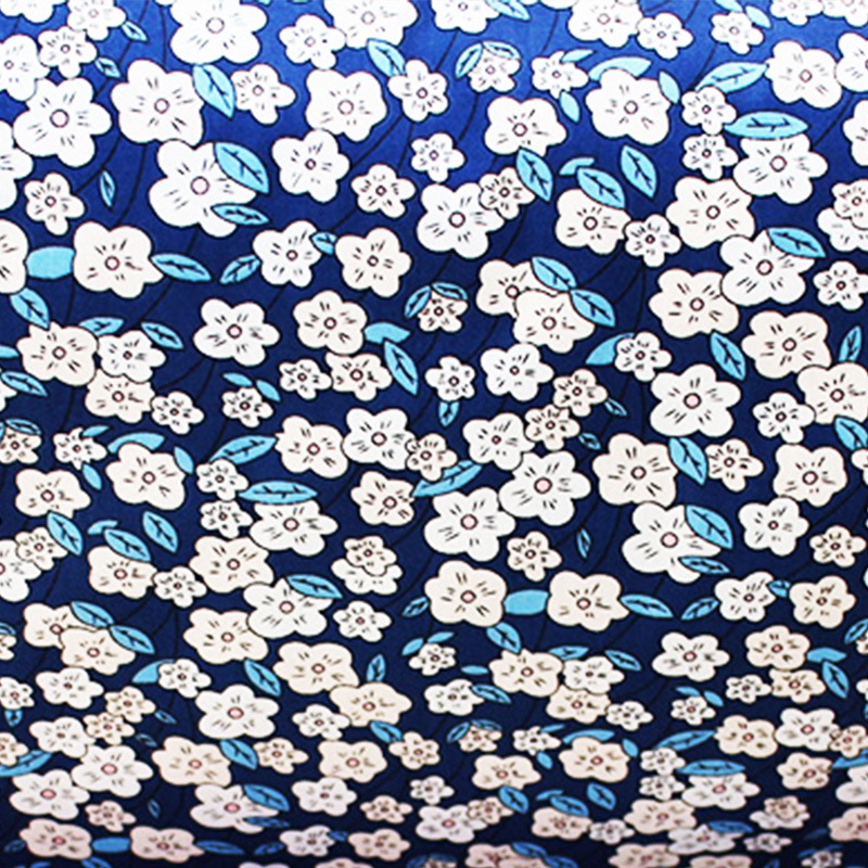 Amerikas sērija: 40s twill kokvilnas audums zīdaiņu apģērbiem – mazs ziedu raksts, līmēta drukāšana, 100% kokvilna