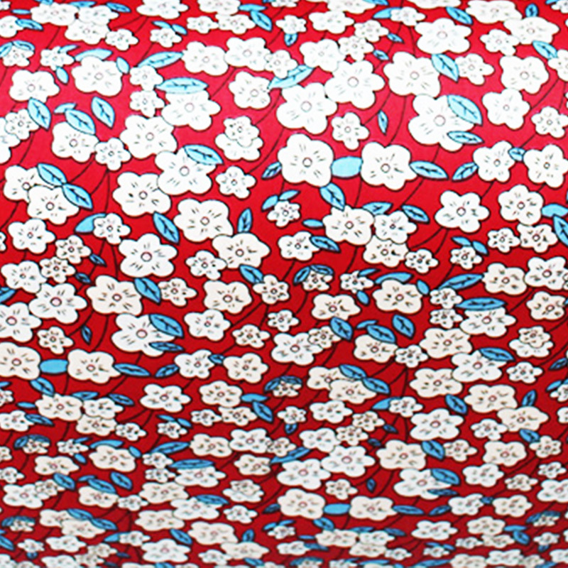 Amerikas sērija: 40s twill kokvilnas audums zīdaiņu apģērbiem – mazs ziedu raksts, līmēta drukāšana, 100% kokvilna