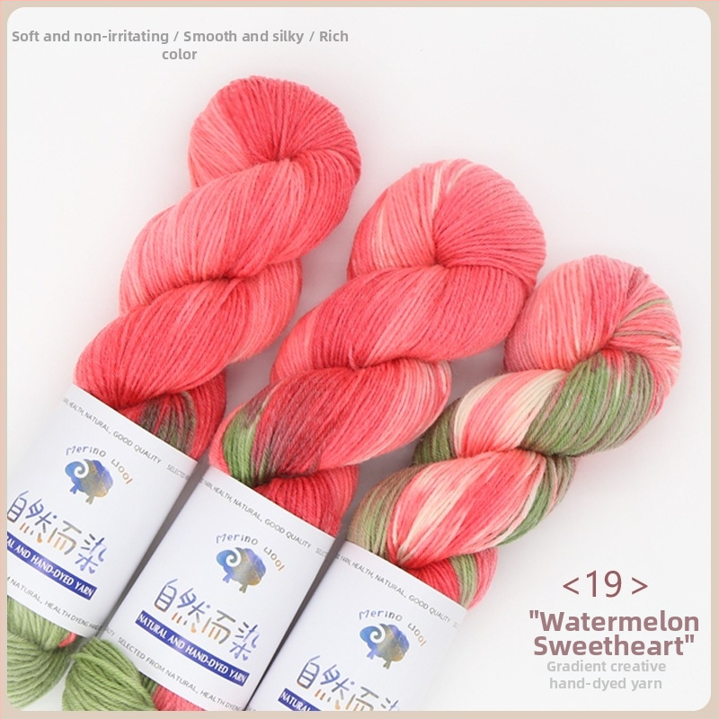 Dopamine rokas krāsots vilnas diegs, 100 g, bez pūšanas, silts, sarullēts diegs, Good Color zīmols