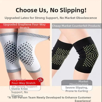 Αυτόθερμαινόμενες επιγονατίνες γόνατος, νάιλον, κοντό μοντέλο, υπέρυθρη θέρμανση