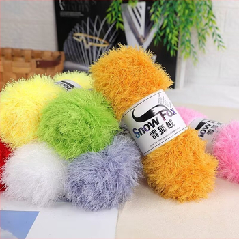 Šalikas Snow Fox velūro fleece, grupinės siūlų pynimo, mezgama, Yunzhen