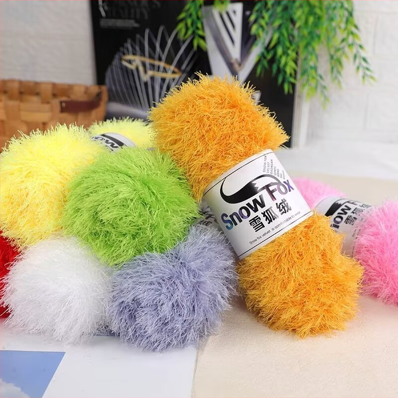 Šalikas Snow Fox velūro fleece, grupinės siūlų pynimo, mezgama, Yunzhen