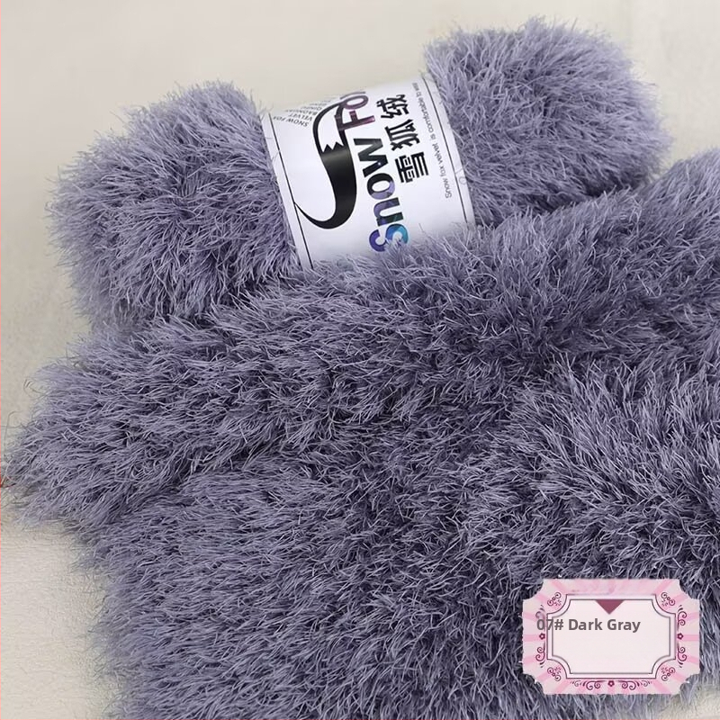 Šalikas Snow Fox velūro fleece, grupinės siūlų pynimo, mezgama, Yunzhen