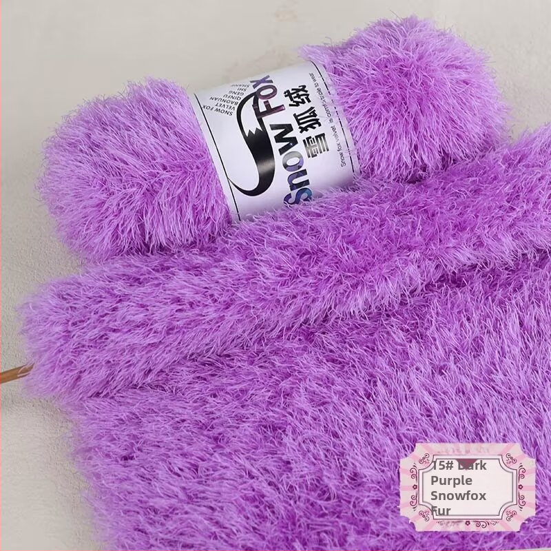 Šalikas Snow Fox velūro fleece, grupinės siūlų pynimo, mezgama, Yunzhen