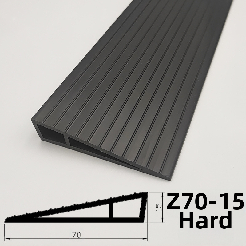 PVC мека самозалепваща наклонна подложка за робот-прахосмувачка, прагова лента за вътрешни врати, водоустойчива, против подхлъзване, износоустойчива, 25 мм дебелина