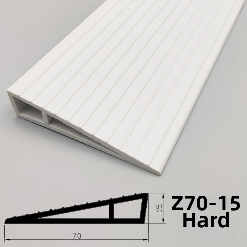 PVC мека самозалепваща наклонна подложка за робот-прахосмувачка, прагова лента за вътрешни врати, водоустойчива, против подхлъзване, износоустойчива, 25 мм дебелина