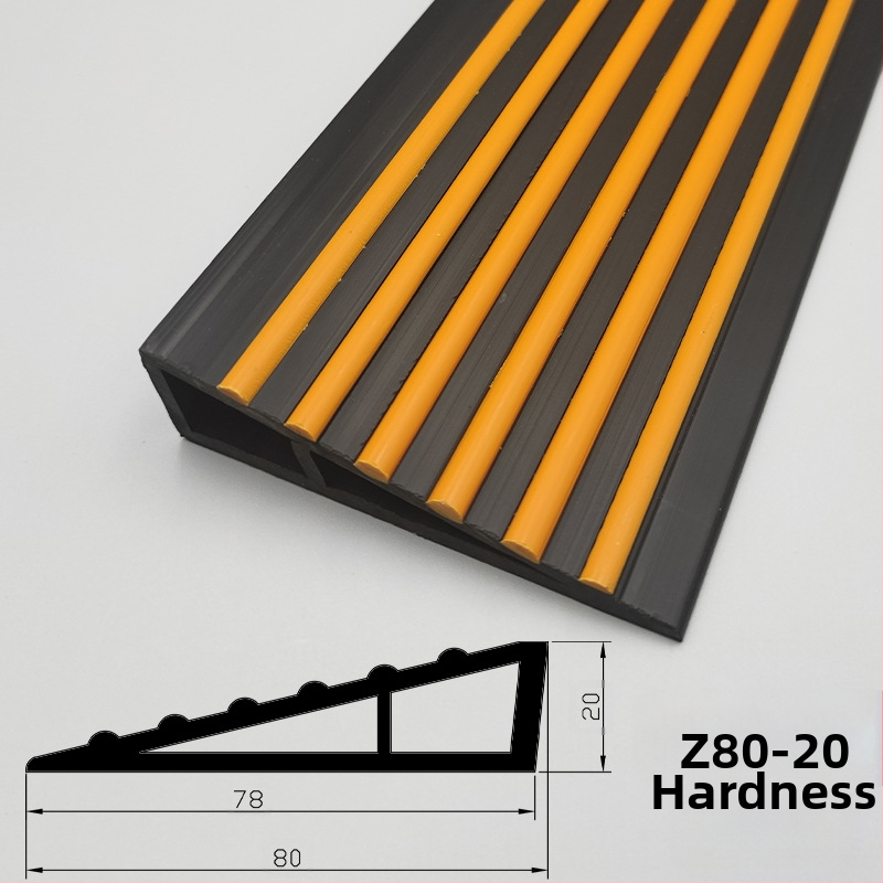 PVC мека самозалепваща наклонна подложка за робот-прахосмувачка, прагова лента за вътрешни врати, водоустойчива, против подхлъзване, износоустойчива, 25 мм дебелина