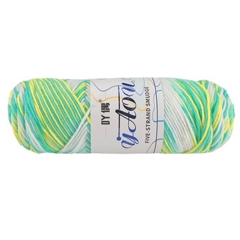 Μεικτό νήμα σε skein με gradient γάλα-βαμβάκι, ρινγκ-σπίν, κατάλληλο για πετσέτες, πλέξιμο, ύφανση και ράψιμο