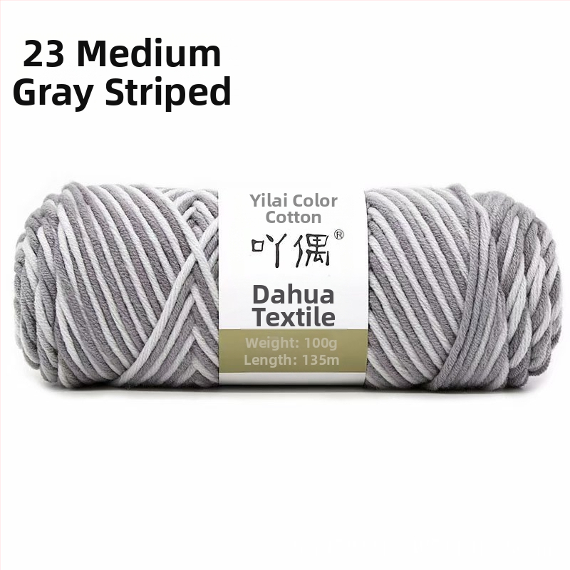 Fire de lână amestecată în skein cu gradient lapte-bumbac, inel de tors, pentru prosoape, tricotat, țesut și cusut