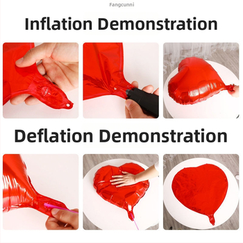 Μπαλόνι για γάμο και γενέθλια – μπαλόνι σε σχήμα καρδιάς από αλουμινόχαρτο, φουσκωτό με αέρα, υλικό Oxford ύφασμα, με εκτυπωμένο λογότυπο