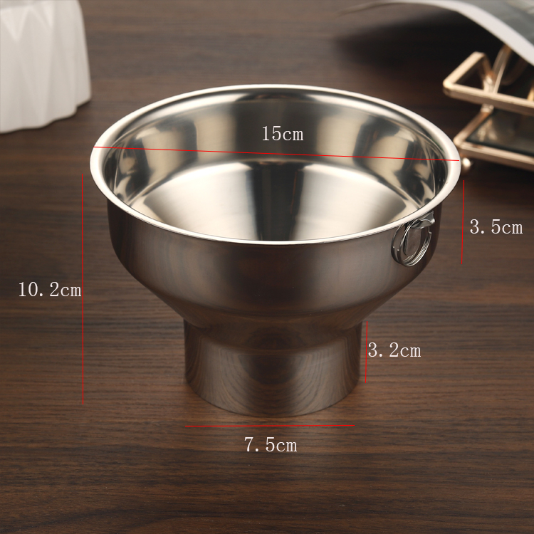 304 nerūdijančio plieno piltuvė virtuvės reikmėms – džemui, aliejui, vynui ir marinuotiems agurkams