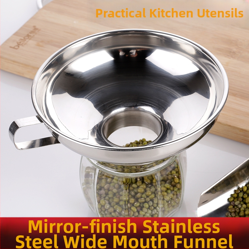 Воронка от неръждаема стомана 304 за кухня – за конфитюр, масла, вино и туршия
