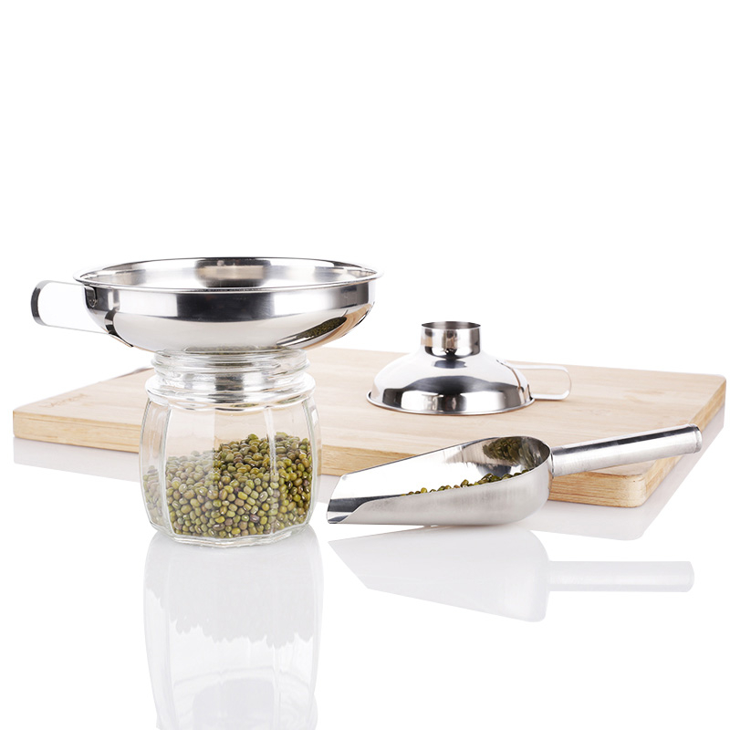 304 nerūdijančio plieno piltuvė virtuvės reikmėms – džemui, aliejui, vynui ir marinuotiems agurkams