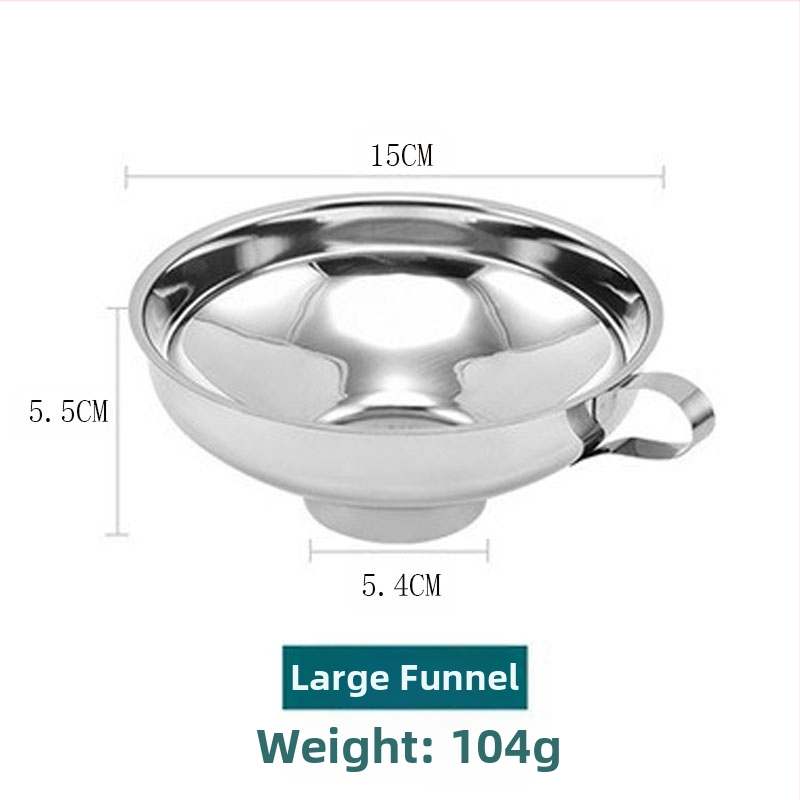 304 nerūdijančio plieno piltuvė virtuvės reikmėms – džemui, aliejui, vynui ir marinuotiems agurkams