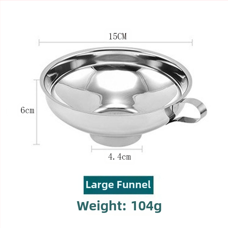 304 nerūdijančio plieno piltuvė virtuvės reikmėms – džemui, aliejui, vynui ir marinuotiems agurkams