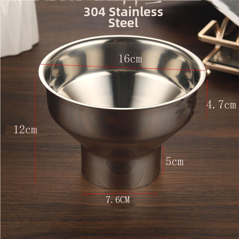 304 nerūdijančio plieno piltuvė virtuvės reikmėms – džemui, aliejui, vynui ir marinuotiems agurkams