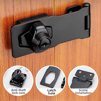 Шкафен заключващ механизъм без пробиване — модел HSD-12; подходящ за шкафове, чекмеджета, хладилници и плъзгащи врати