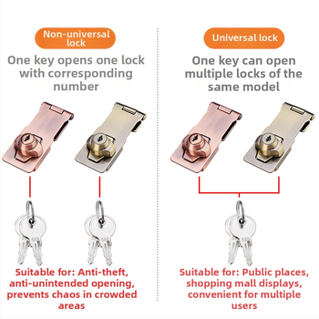 Шкафен заключващ механизъм без пробиване — модел HSD-12; подходящ за шкафове, чекмеджета, хладилници и плъзгащи врати