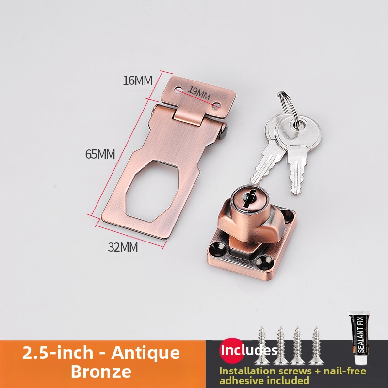 Шкафен заключващ механизъм без пробиване — модел HSD-12; подходящ за шкафове, чекмеджета, хладилници и плъзгащи врати