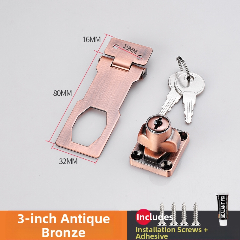 Шкафен заключващ механизъм без пробиване — модел HSD-12; подходящ за шкафове, чекмеджета, хладилници и плъзгащи врати