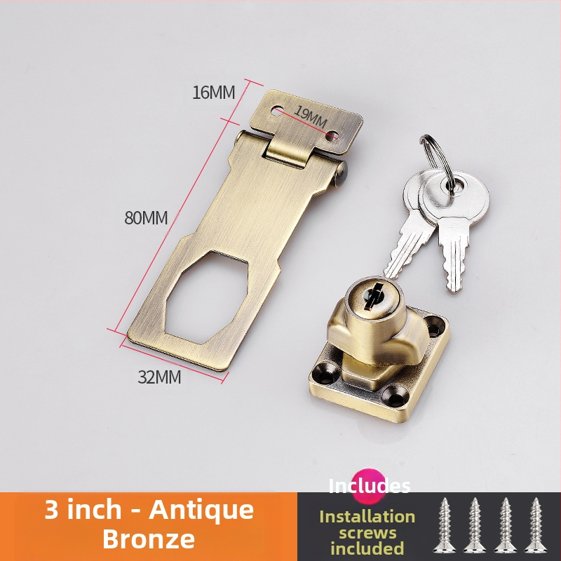 Шкафен заключващ механизъм без пробиване — модел HSD-12; подходящ за шкафове, чекмеджета, хладилници и плъзгащи врати