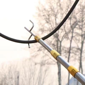 Ανοξείδωτη τηλεσκοπική ράγα ρούχων με γάντζο – κατάλληλη για κρεμάστρες, παντελόνια και γραβάτες (Τηλεσκοπικό; Ανοξείδωτο ατσάλι)