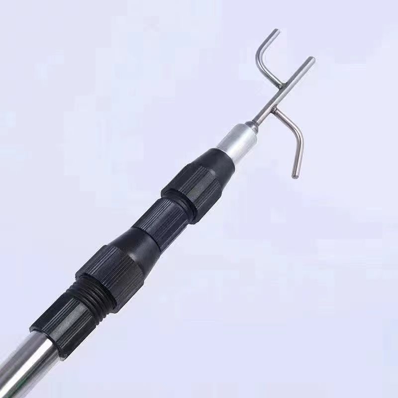 Телескопична метална релса за дрехи с кука – за закачалки, панталони и вратовръзки (Телескопична; Неръждаема стомана; Разширяващ се държач)