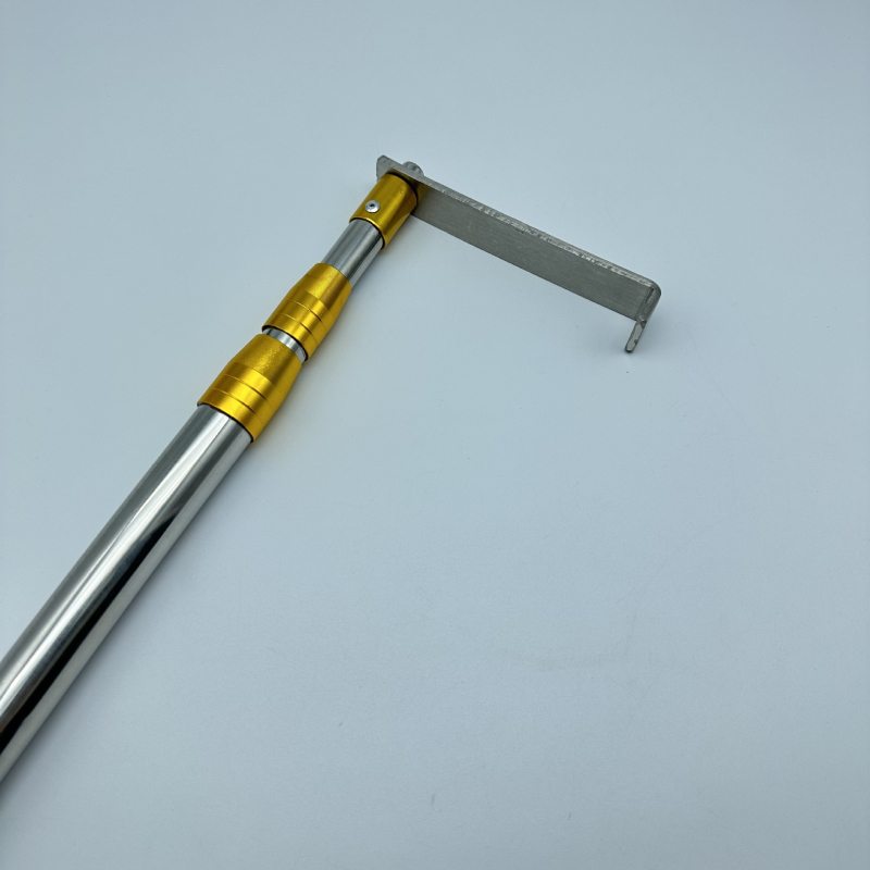 Телескопична метална релса за дрехи с кука – за закачалки, панталони и вратовръзки (Телескопична; Неръждаема стомана; Разширяващ се държач)