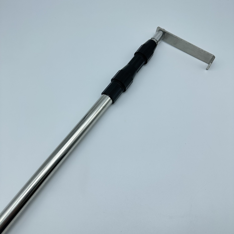 Телескопична метална релса за дрехи с кука – за закачалки, панталони и вратовръзки (Телескопична; Неръждаема стомана; Разширяващ се държач)