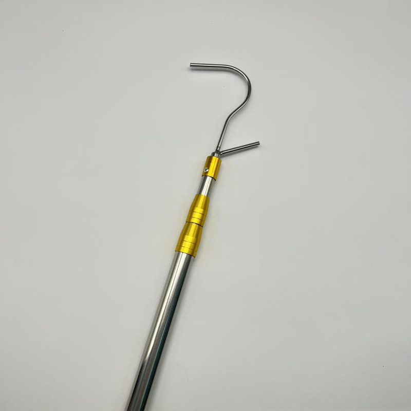 Телескопична метална релса за дрехи с кука – за закачалки, панталони и вратовръзки (Телескопична; Неръждаема стомана; Разширяващ се държач)