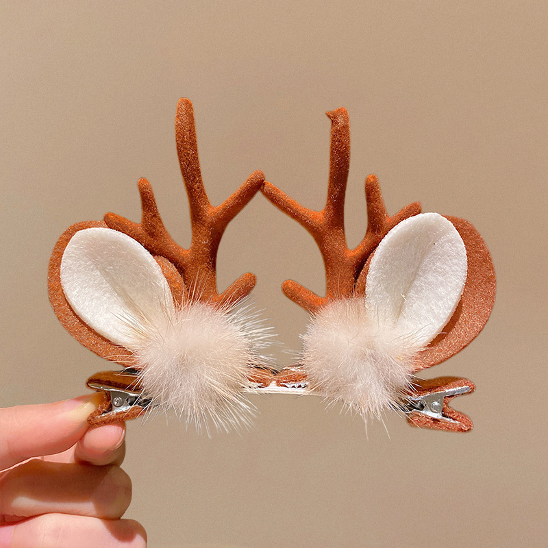 Plaukų segtukas – elnio ragų dizainas, Seiko apdaila, mišrios medžiagos, moterims, ruduo 2024