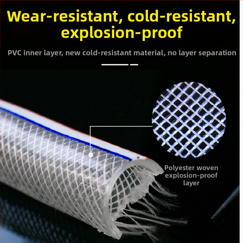 PVC воден маркуч за домакинство, устойчив на замръзване, подходящ за миене на автомобили и поливане, тръба със текстура змийска кожа, CE сертифициран