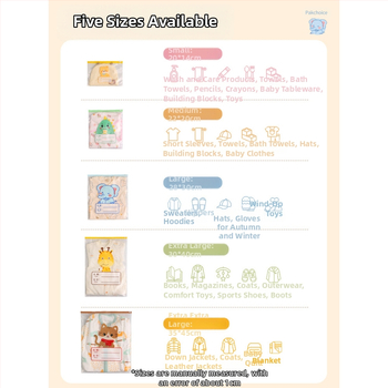 Διαφανής σάκος αποθήκευσης ρούχων μωρού – σφραγιζόμενος, ποιότητας τροφίμων, για χρήση σε μητρότητα/νοσοκομείο, οργάνωση ταξιδιού και υπνοδωματίου