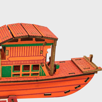 Nanhu червена лодка дървен 3D пъзел модел комплект, DIY, с възможност за OEM лого