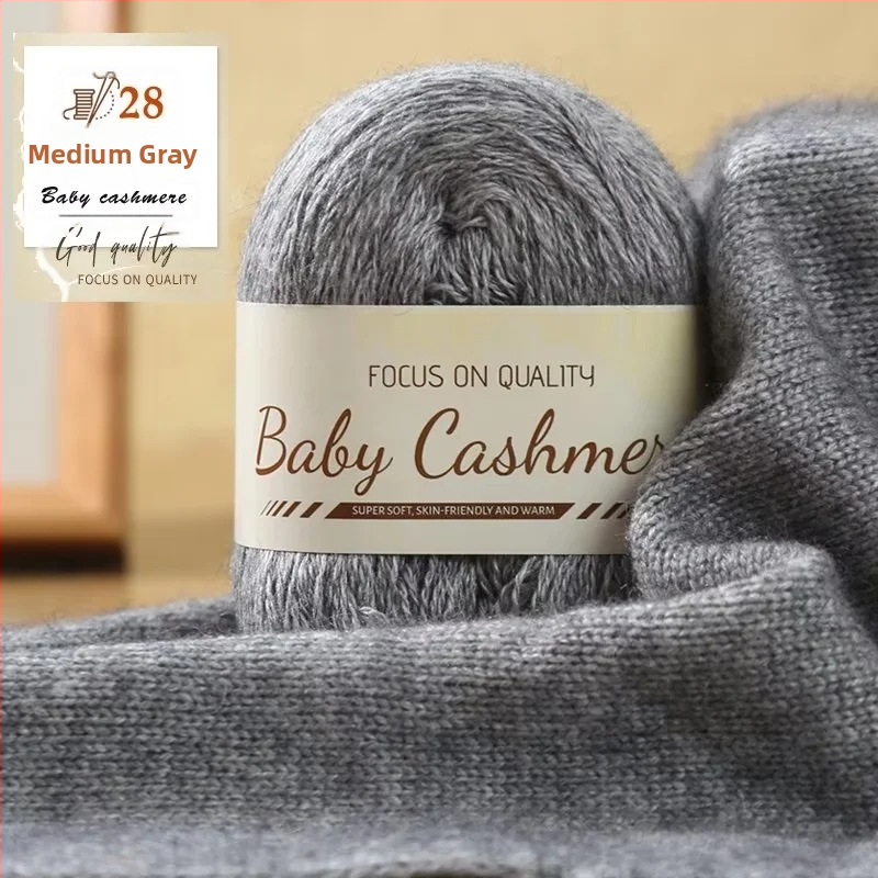 Kašmyro šaliko DIY rinkinys — rankinis mezgimas, vidutinio storio siūlai