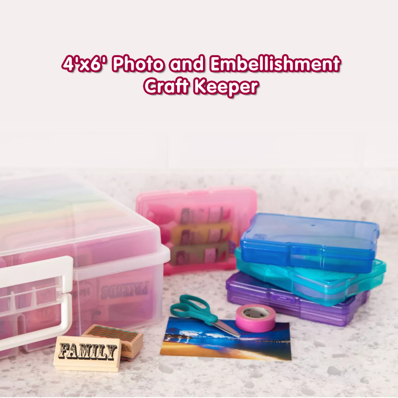 Model 29514: PP plastična kutija za skladištenje s poklopcem i pregradama za fotografije, alate, ribolovno opremu i igračke | Zapremina 2 L