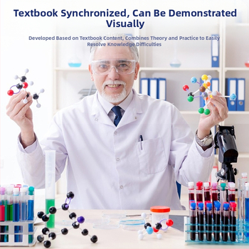 Μοντέλο δομής μορίου οργανικής χημείας με σφαίρες και ράβδους για επίδειξη σε γυμνάσιο