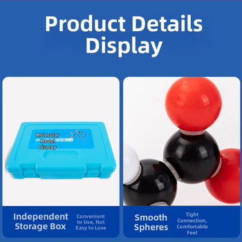 Μοντέλο δομής μορίου οργανικής χημείας με σφαίρες και ράβδους για επίδειξη σε γυμνάσιο